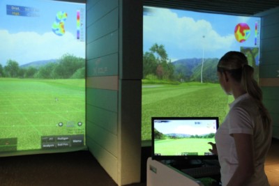 Commercial golf simulator